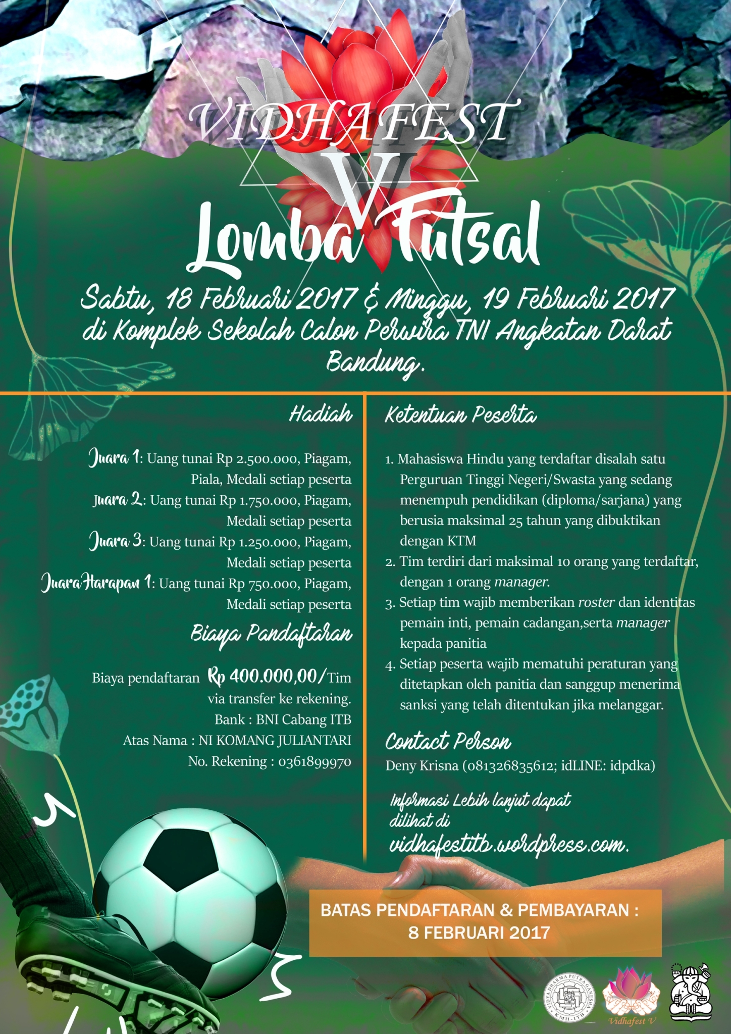 Futsal vidhafestitb 665x941 Poster kompetisi futsal